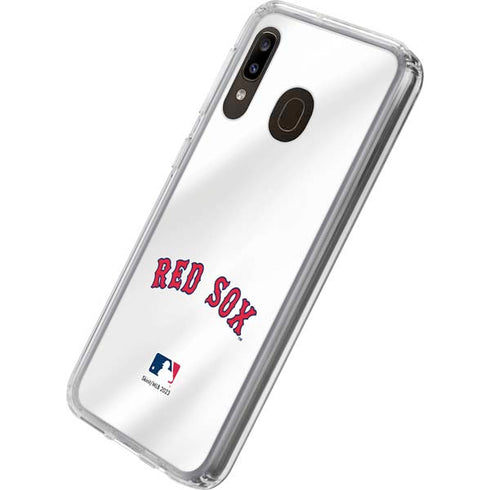 MLB Boston Red Sox Home Jersey Galaxy A20 Clear Case