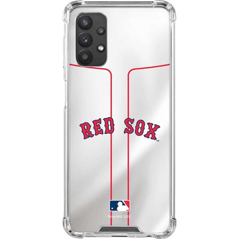 MLB Boston Red Sox Home Jersey Galaxy A32 5G Clear Case