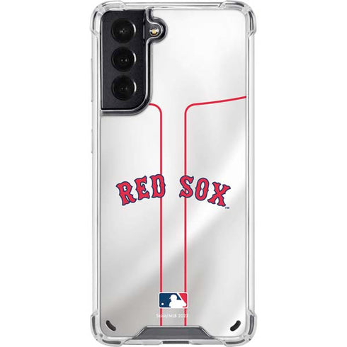 MLB Boston Red Sox Home Jersey Galaxy S21 5G Clear Case