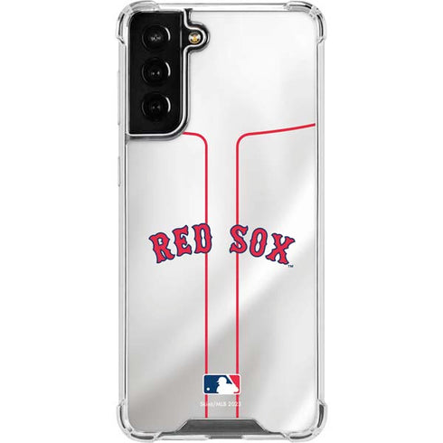 MLB Boston Red Sox Home Jersey Galaxy S21 FE Clear Case