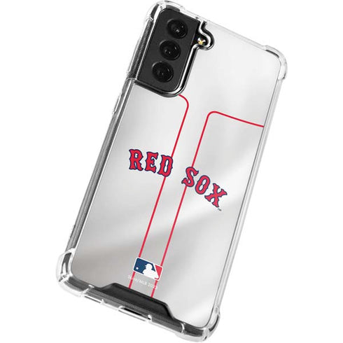 MLB Boston Red Sox Home Jersey Galaxy S21 FE Clear Case