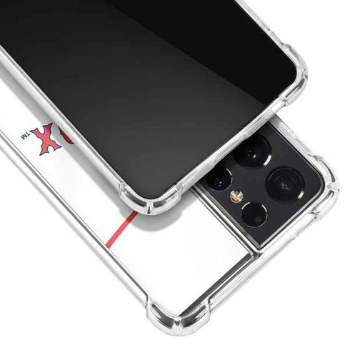 MLB Boston Red Sox Home Jersey Galaxy S21 Ultra 5G Clear Case