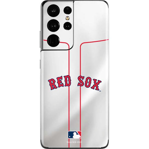 MLB Boston Red Sox Home Jersey Galaxy S21 Ultra 5G Skin