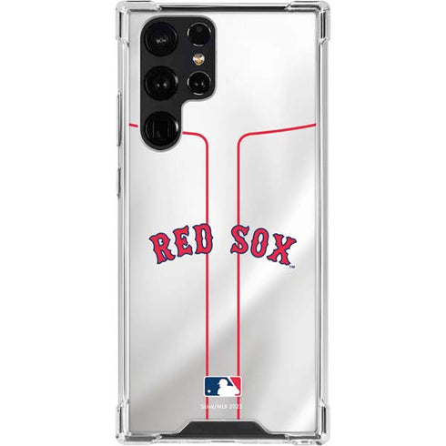 MLB Boston Red Sox Home Jersey Galaxy S22 Ultra Clear Case