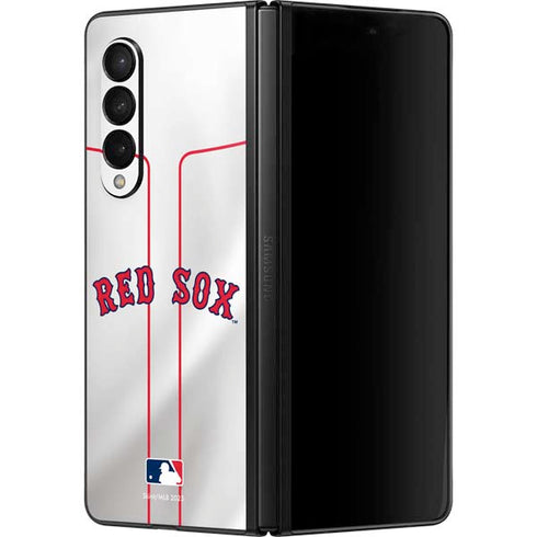 MLB Boston Red Sox Home Jersey Galaxy Z Fold3 5G Skin