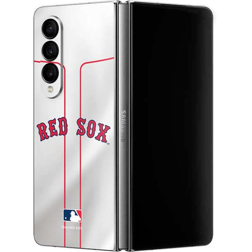 MLB Boston Red Sox Home Jersey Galaxy Z Fold4 5G Skin
