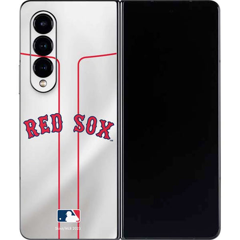 MLB Boston Red Sox Home Jersey Galaxy Z Fold4 5G Skin