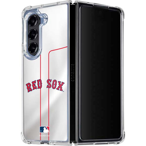 MLB Boston Red Sox Home Jersey Galaxy Z Fold5 5G Clear Case