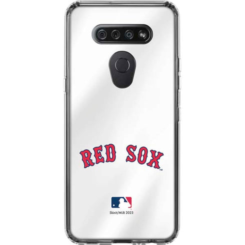 MLB Boston Red Sox Home Jersey LG K51/Q51 Clear Case