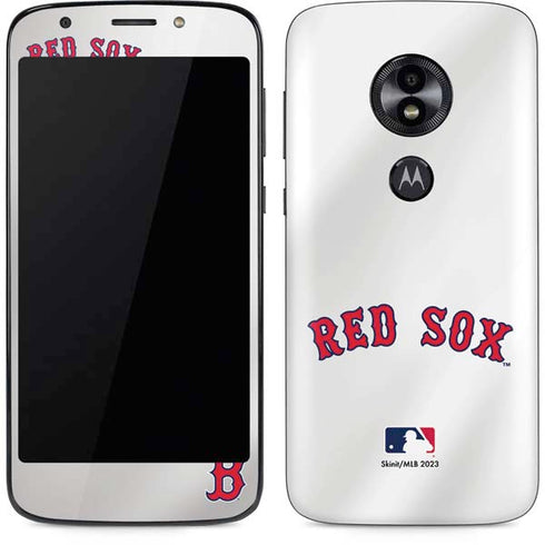 MLB Boston Red Sox Home Jersey Moto E5 Play Skin