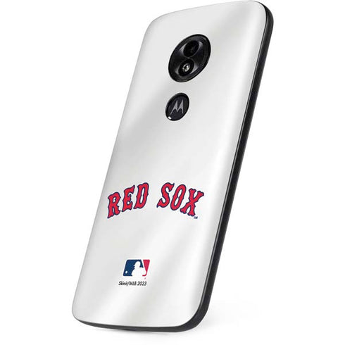 MLB Boston Red Sox Home Jersey Moto E5 Play Skin