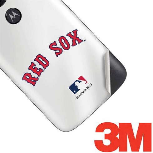 MLB Boston Red Sox Home Jersey Moto E5 Play Skin