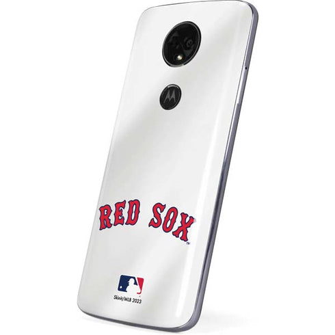 MLB Boston Red Sox Home Jersey Moto E5 Plus Skin