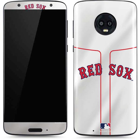 MLB Boston Red Sox Home Jersey Moto G6 Skin