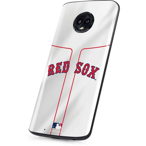 MLB Boston Red Sox Home Jersey Moto G6 Skin