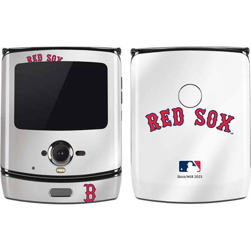 MLB Boston Red Sox Home Jersey Motorola RAZR Skin