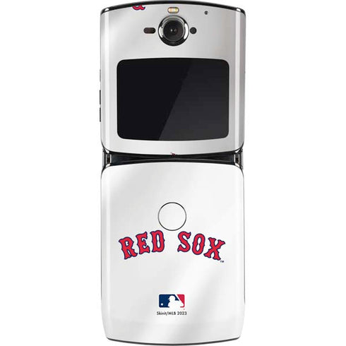 MLB Boston Red Sox Home Jersey Motorola RAZR Skin