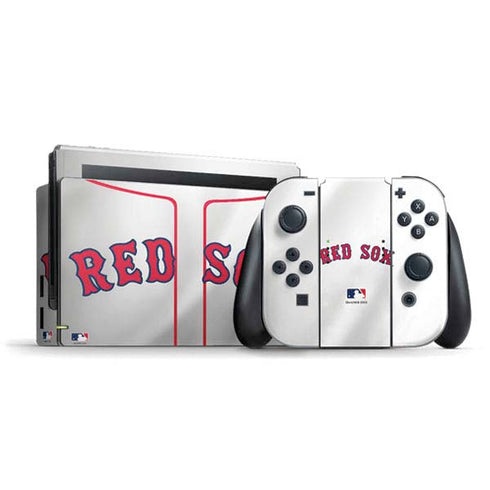 MLB Boston Red Sox Home Jersey Nintendo Switch Bundle Skin