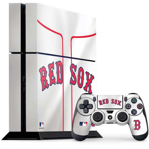 MLB Boston Red Sox Home Jersey PS4 Console and Controller Bundle Skin