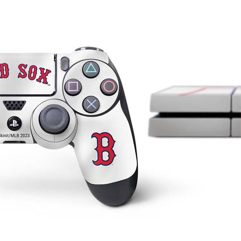 MLB Boston Red Sox Home Jersey PS4 Console and Controller Bundle Skin