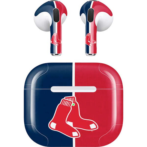 MLB Boston Red Sox Split Apple AirPods (3rd Gen 2021) Skin