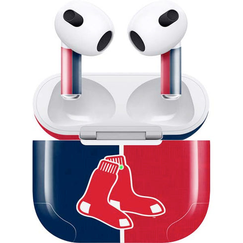 MLB Boston Red Sox Split Apple AirPods (3rd Gen 2021) Skin