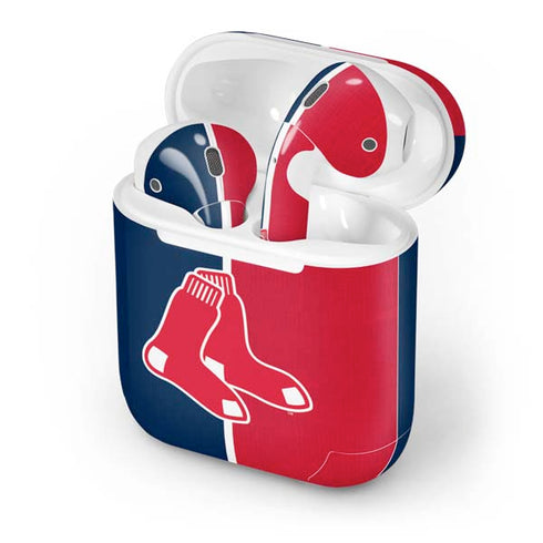 MLB Boston Red Sox Split Apple AirPods Skin