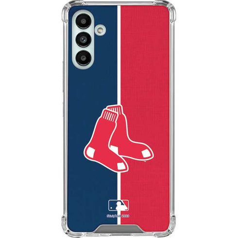 MLB Boston Red Sox Split Galaxy A13 5G Clear Case