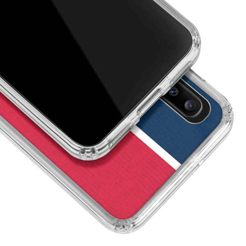 MLB Boston Red Sox Split Galaxy A20 Clear Case