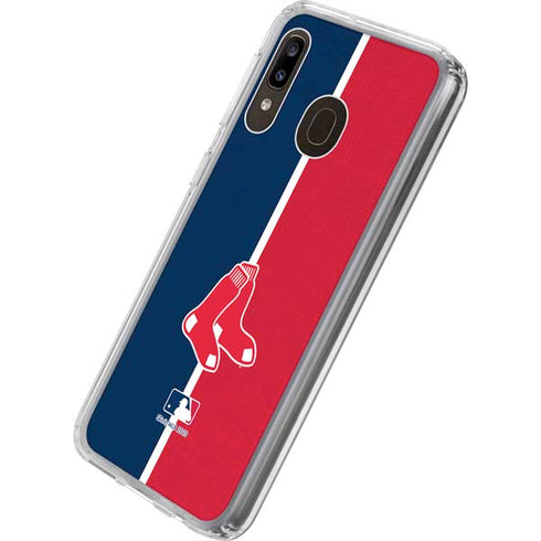 MLB Boston Red Sox Split Galaxy A20 Clear Case