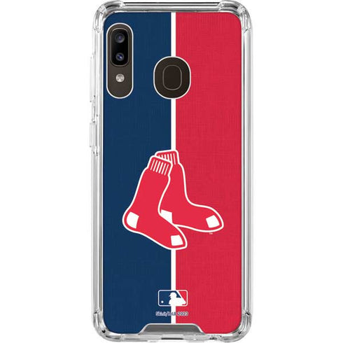MLB Boston Red Sox Split Galaxy A30 Clear Case