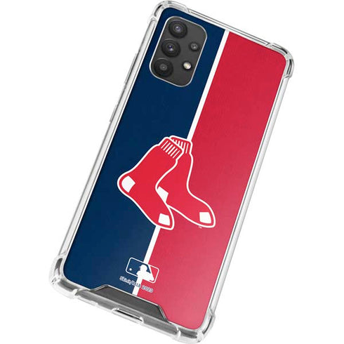 MLB Boston Red Sox Split Galaxy A32 5G Clear Case