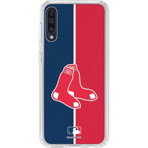 MLB Boston Red Sox Split Galaxy A50 Clear Case