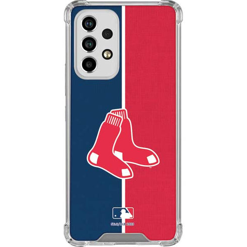 MLB Boston Red Sox Split Galaxy A53 5G Clear Case