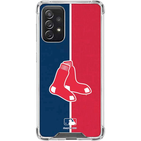 MLB Boston Red Sox Split Galaxy A72 5G Clear Case