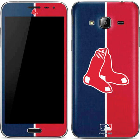 MLB Boston Red Sox Split Galaxy J3 Skin