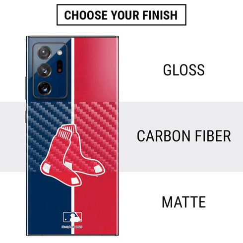 MLB Boston Red Sox Split Galaxy Note20 Ultra 5G Skin