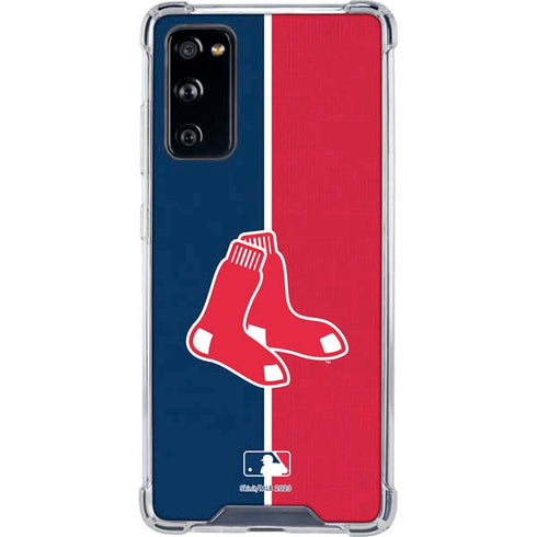 MLB Boston Red Sox Split Galaxy S20 FE Clear Case