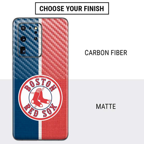 MLB Boston Red Sox Split Galaxy S20 Ultra 5G Skin