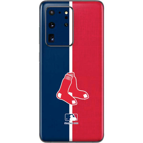 MLB Boston Red Sox Split Galaxy S20 Ultra 5G Skin