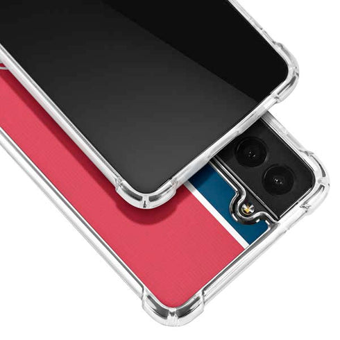 MLB Boston Red Sox Split Galaxy S21 Plus 5G Clear Case