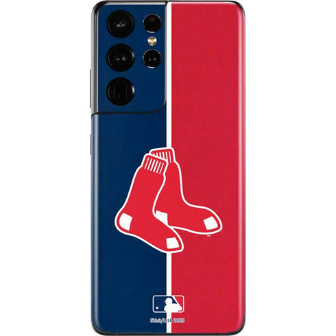 MLB Boston Red Sox Split Galaxy S21 Ultra 5G Skin