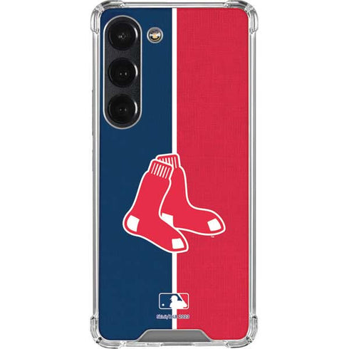 MLB Boston Red Sox Split Galaxy S23 Clear Case