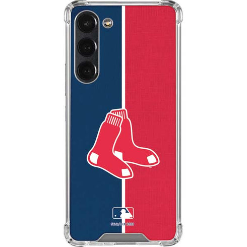 MLB Boston Red Sox Split Galaxy S23 Plus Clear Case