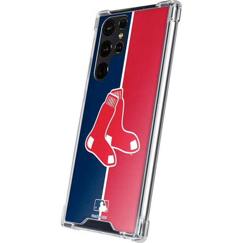 MLB Boston Red Sox Split Galaxy S24 Ultra Clear Case