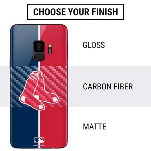 MLB Boston Red Sox Split Galaxy S9 Skin