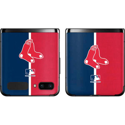 MLB Boston Red Sox Split Galaxy Z Flip Skin