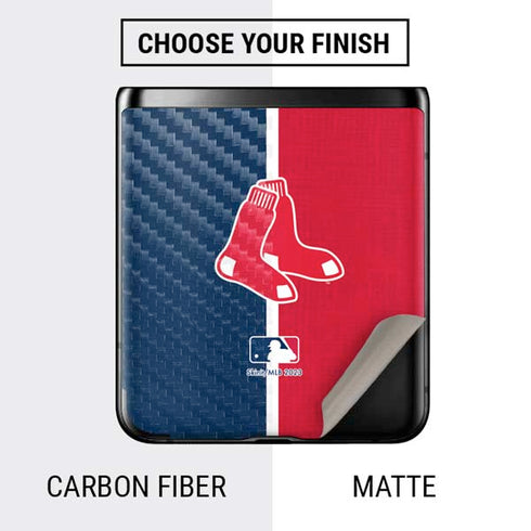 MLB Boston Red Sox Split Galaxy Z Flip Skin