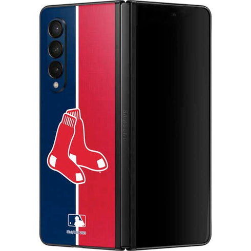 MLB Boston Red Sox Split Galaxy Z Fold3 5G Skin