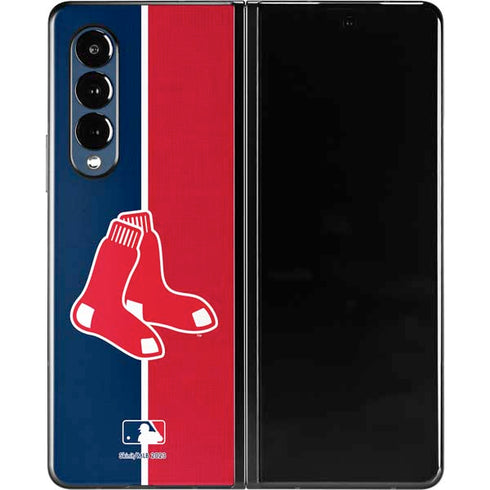 MLB Boston Red Sox Split Galaxy Z Fold3 5G Skin